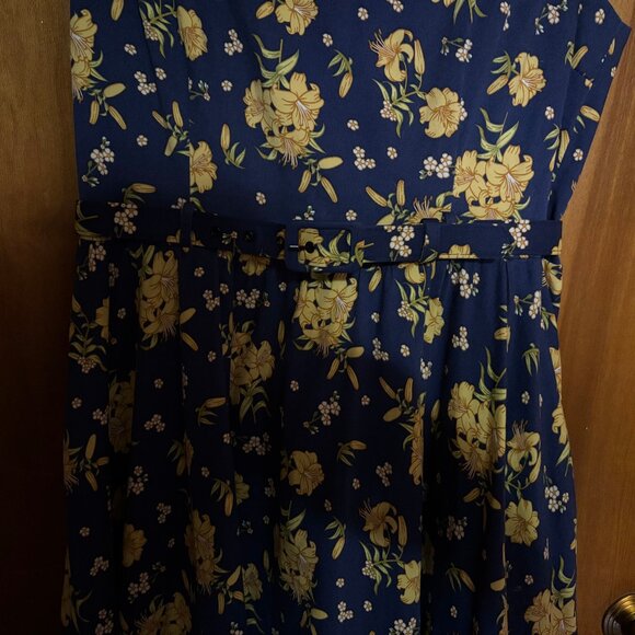 ModCloth x Collectif Retro Twee Floral Sleeveless Midi Swing Dress Size XL - Picture 5 of 10